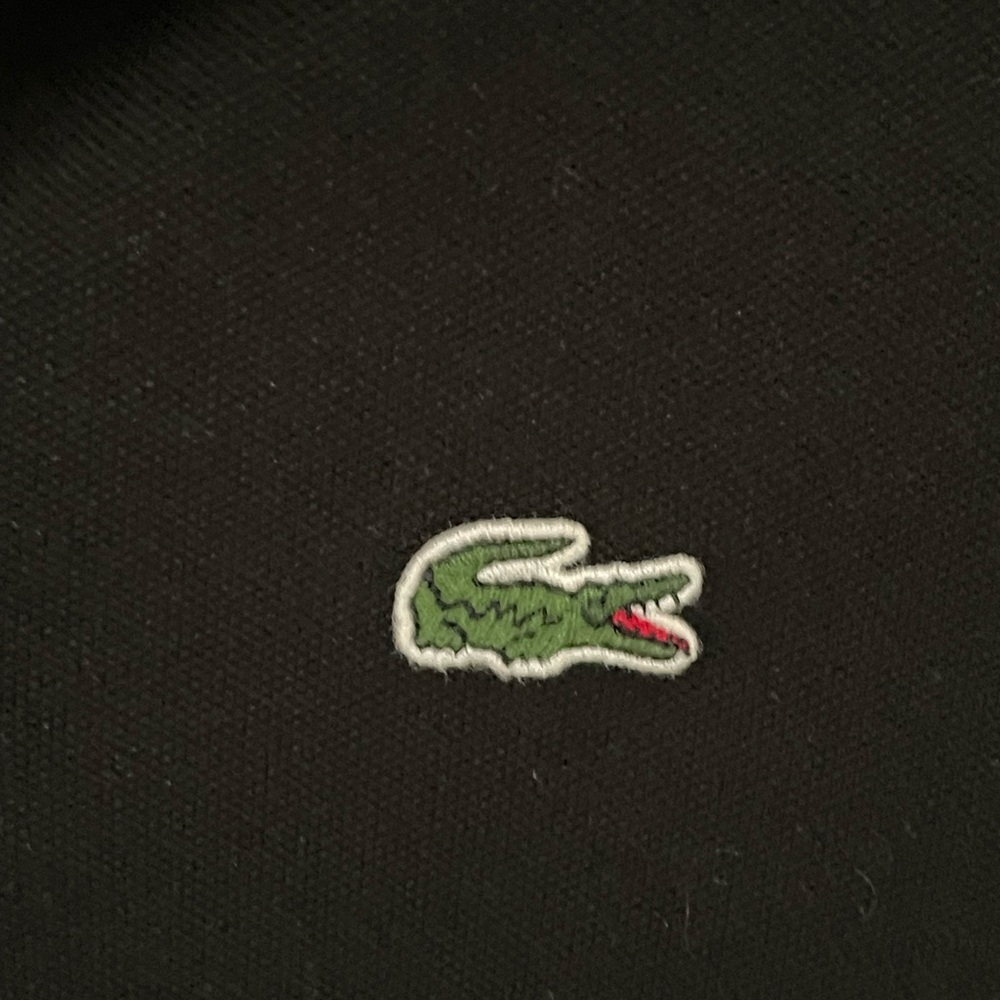 Lacoste Black Polo with Green Logo